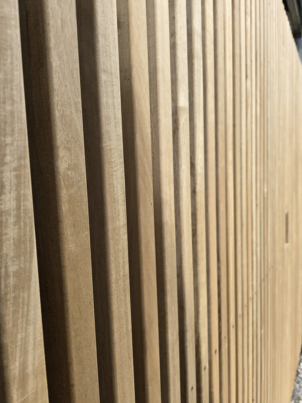 Wooden post fence close-up